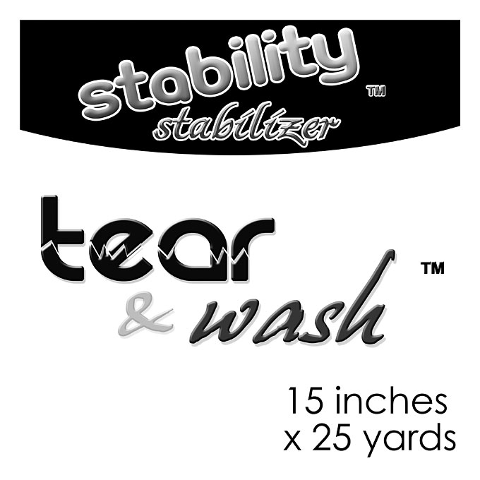 Stability Stabilizer - Tear and Wash 15” x 25 Yard Roll
