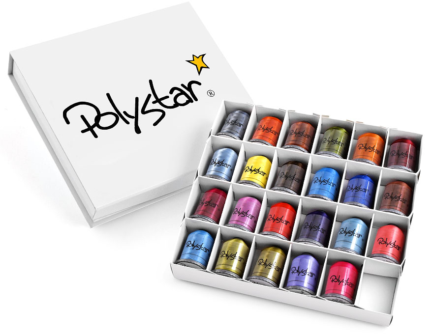 Polystar 23 Count of Nick Embroidery Thread With Snap Spools w/ Thread Box Especially Produced for u